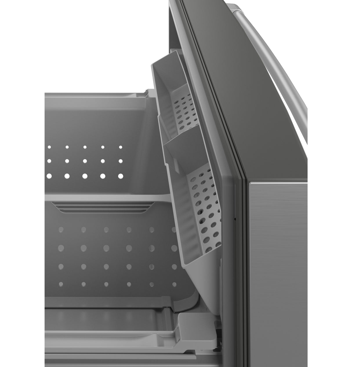 Caf(eback)(TM) ENERGY STAR(R) 27.8 Cu. Ft. Smart 4-Door French-Door Refrigerator in Platinum Glass - (CVE28DM5NS5)