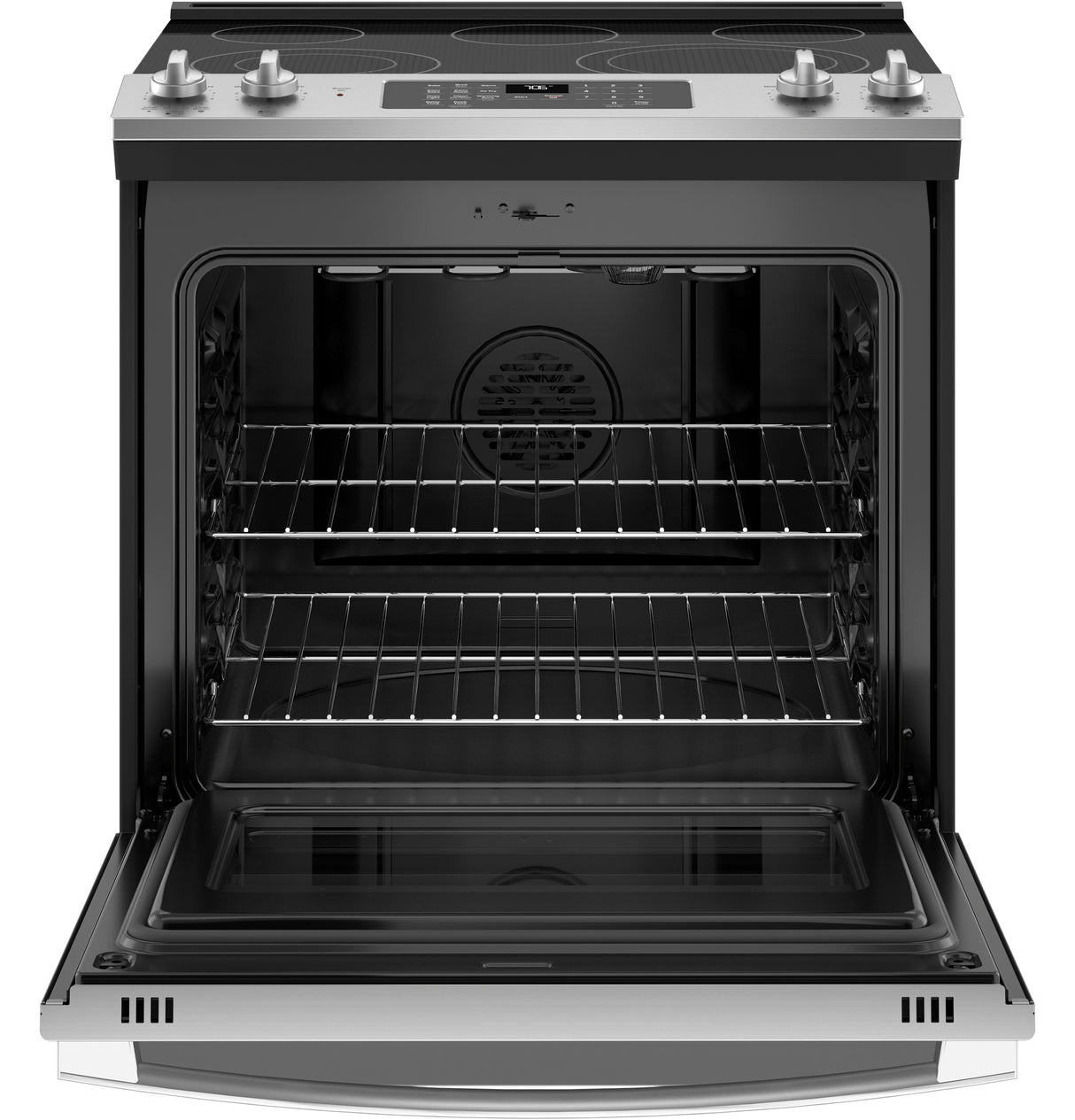 GE(R) 30" Slide-In Electric Convection Range with No Preheat Air Fry - (JS760SPSS)