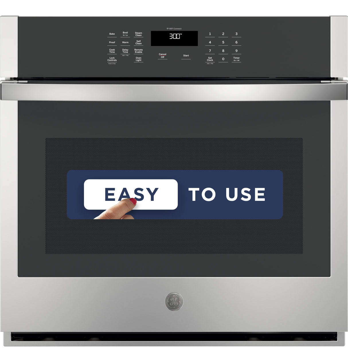 GE(R) 30" Smart Built-In Self-Clean Single Wall Oven with Never-Scrub Racks - (JTS3000SNSS)