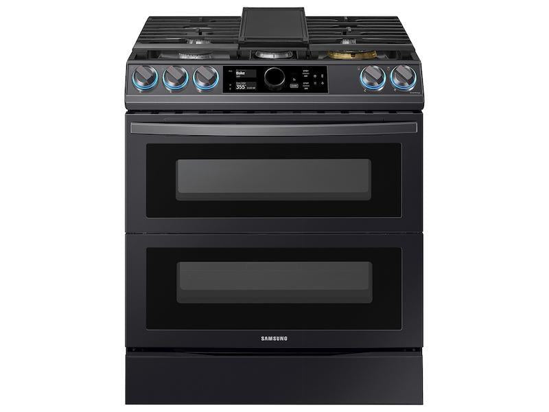 6.3 cu. ft. Flex Duo(TM) Front Control Slide-in Dual Fuel Range with Smart Dial, Air Fry, and Wi-Fi in Black Stainless Steel - (NY63T8751SG)
