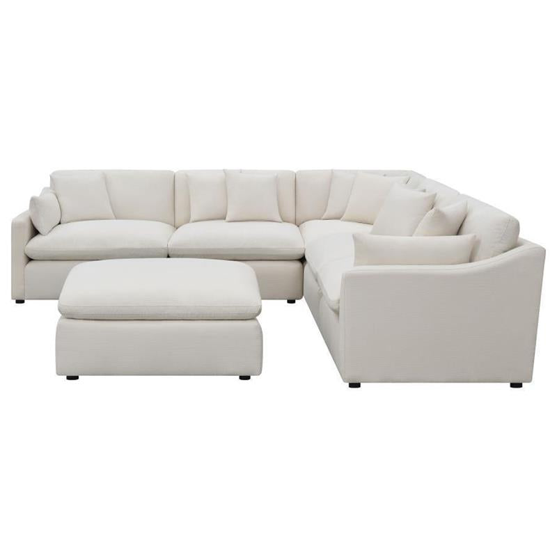 Hobson 6-piece Reversible Cushion Modular Sectional Off-white - (551451SET)