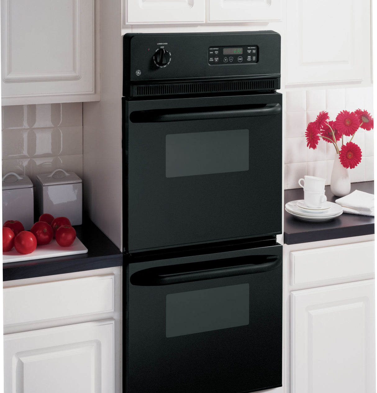 GE(R) 24" Double Wall Oven - (JRP28BJBB)