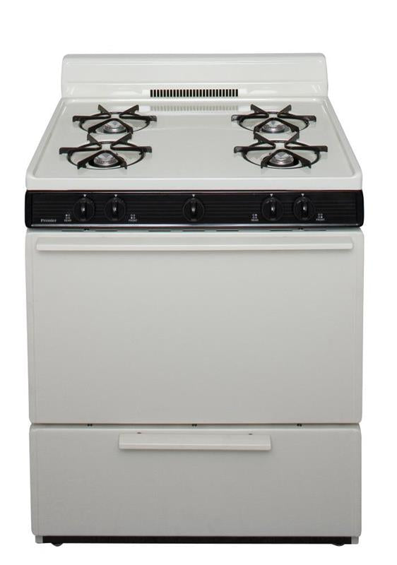30 in. Freestanding Battery-Generated Spark Ignition Gas Range in Biscuit - (BFK100TP)