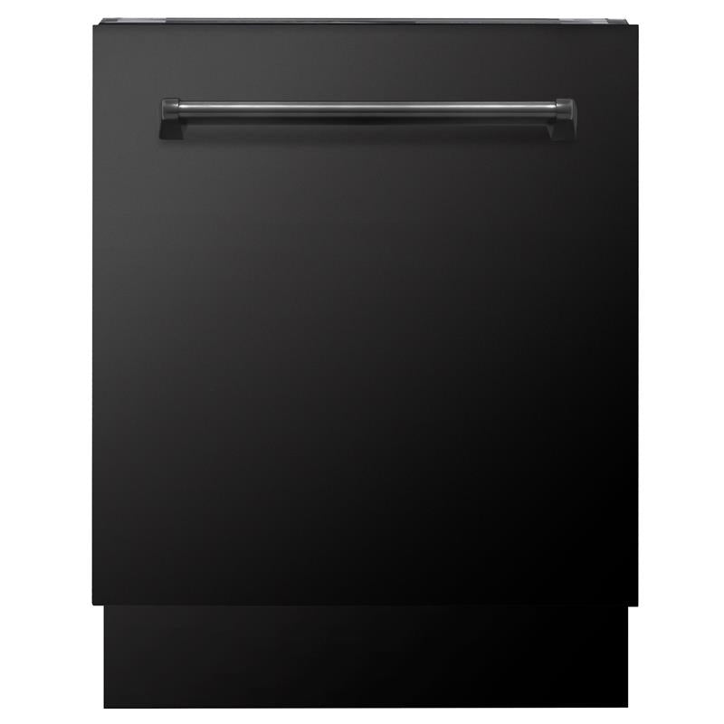 ZLINE 24" Tallac Series 3rd Rack Dishwasher with Traditional Handle, 51dBa (DWV-24) [Color: Black Stainless Steel] - (DWVBS24)