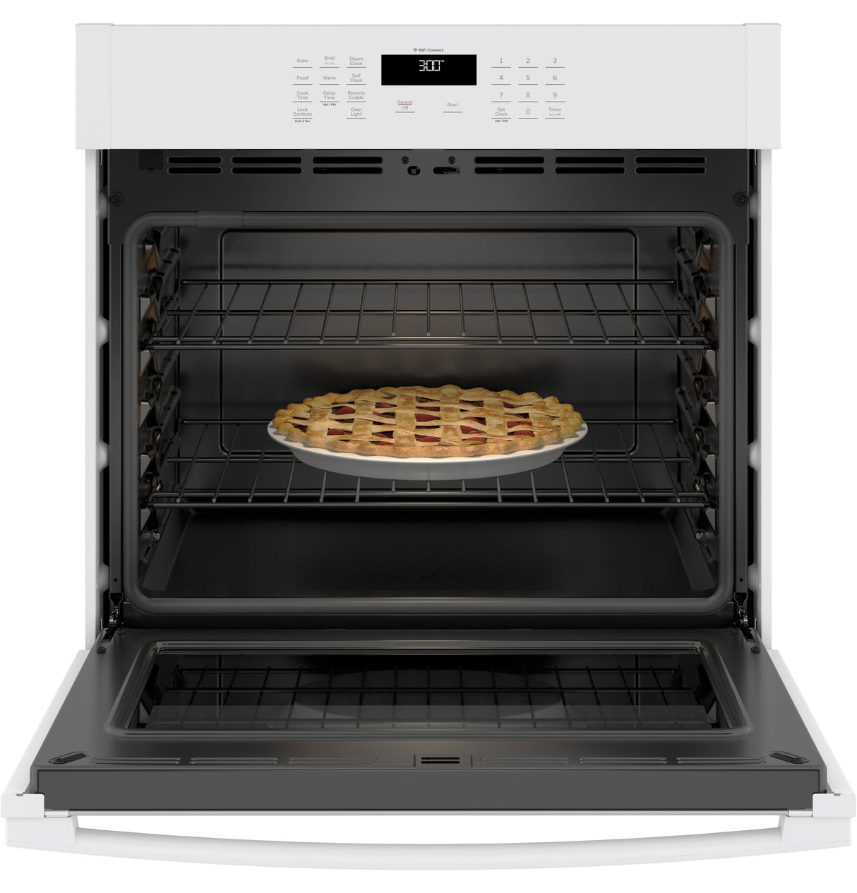 GE(R) 30" Smart Built-In Self-Clean Single Wall Oven with Never-Scrub Racks - (JTS3000DNWW)
