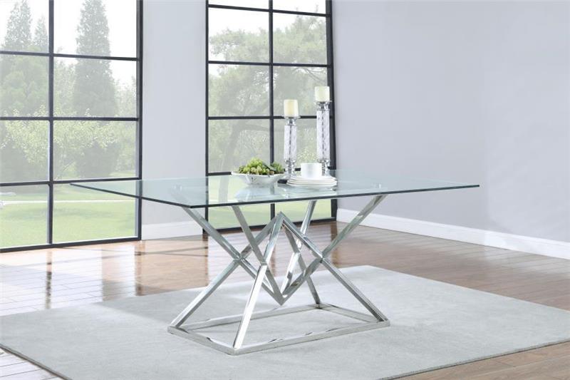 Beaufort 6-piece Dining Set Dark Grey and Chrome - (109451S6)