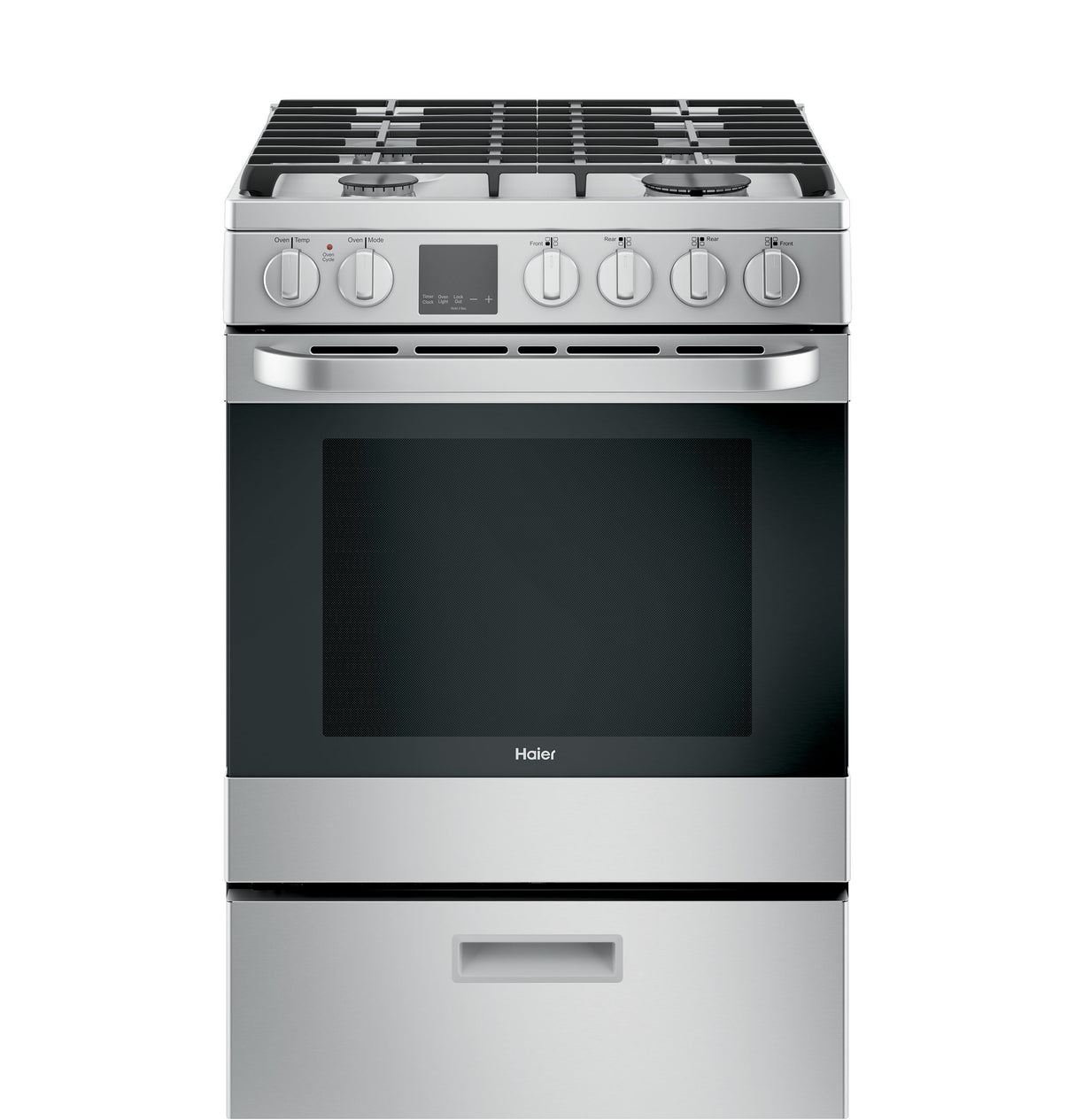 24" 2.9 Cu. Ft. Gas Free-Standing Range with Convection and Modular Backguard - (QGAS740RMSS)