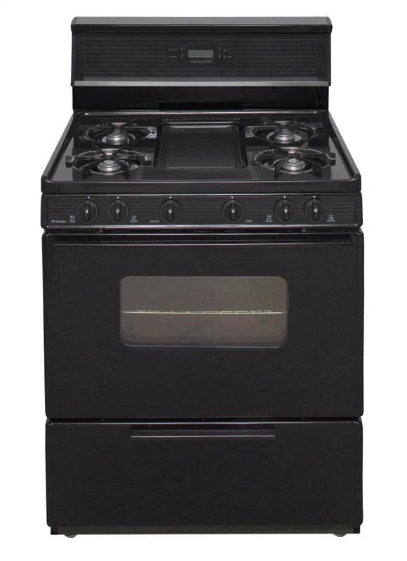 30 in. Freestanding Gas Range with 5th Burner and Griddle Package in Black - (SFK249BP)