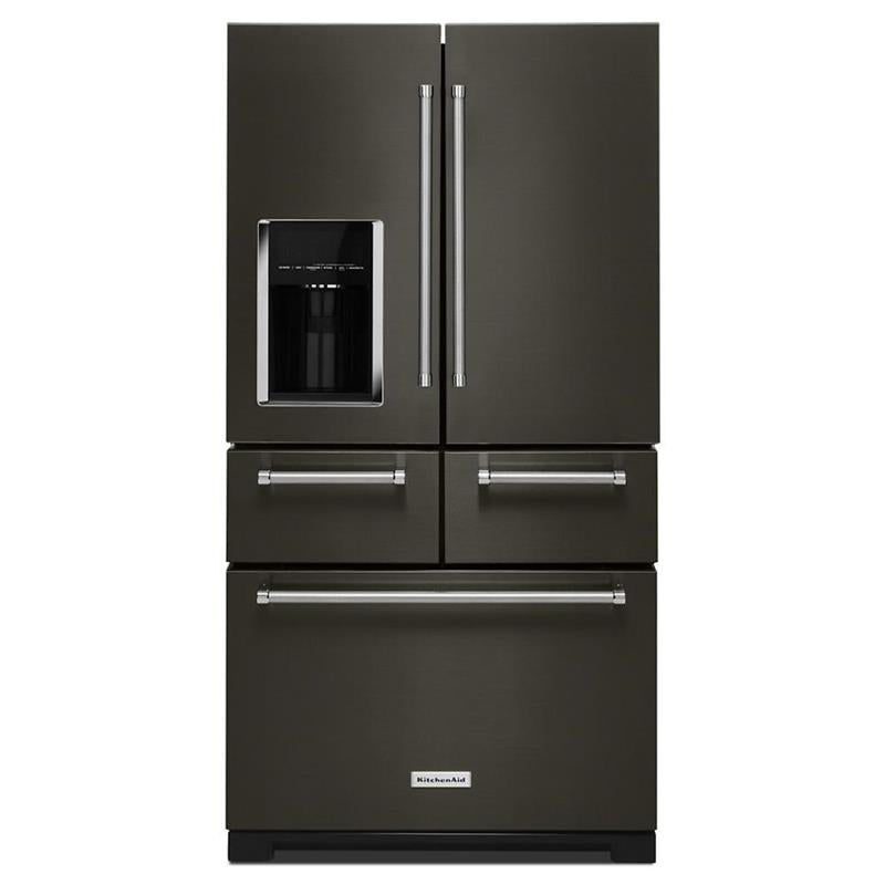 25.8 Cu. Ft. 36" Multi-Door Freestanding Refrigerator with Platinum Interior Design and PrintShield(TM) Finish - (KRMF706EBS)