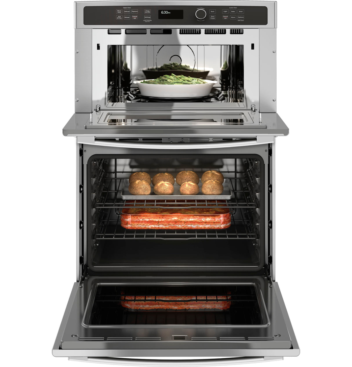 GE(R) 30" Combination Double Wall Oven - (JT3800SHSS)