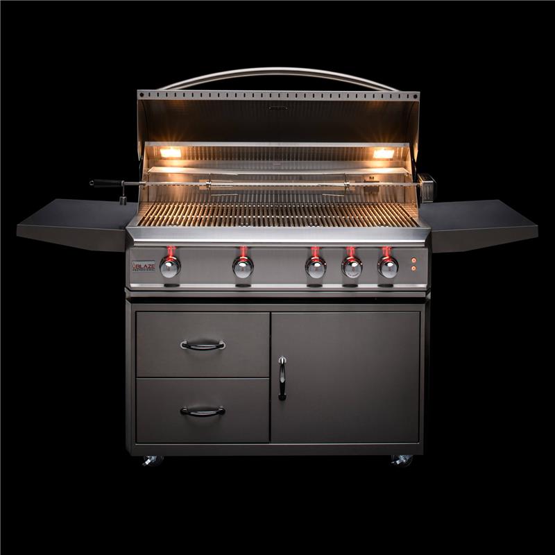 Blaze Professional 44-Inch 4 Burner Built-In Gas Grill With Rear Infrared Burner, With Fuel type - Propane - (BLZ4PROLP)