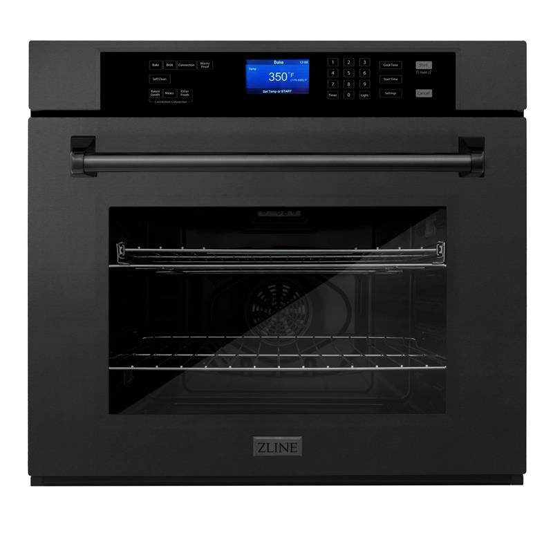 ZLINE 30" Professional Single Wall Oven with Self Clean and True Convection in Stainless Steel (AWS-30) [Color: Black Stainless Steel] - (AWS30BS)