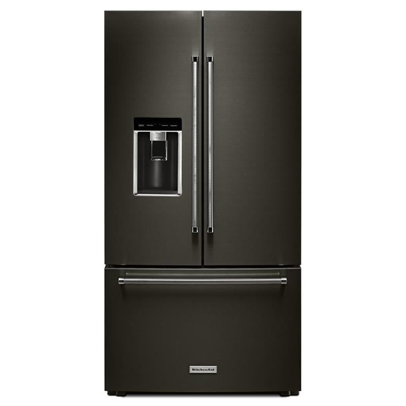 23.8 cu. ft. 36" Counter-Depth French Door Platinum Interior Refrigerator with PrintShield(TM) Finish - (KRFC704FBS)