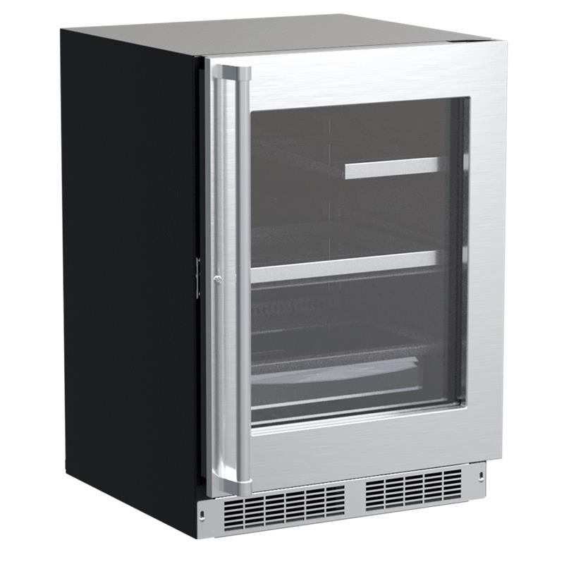 24-In Professional Built-In Refrigerator With 3-In-1 Convertible Shelf, Maxstore Bin And Reversible Hinge with Brightshield\u2122 - No, Door Style - Stainless Steel Frame Glass, Lock - Yes - (MPRE424SG31A)