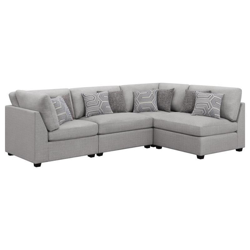 Cambria 4-piece Upholstered Modular Sectional Grey - (551511S4B)