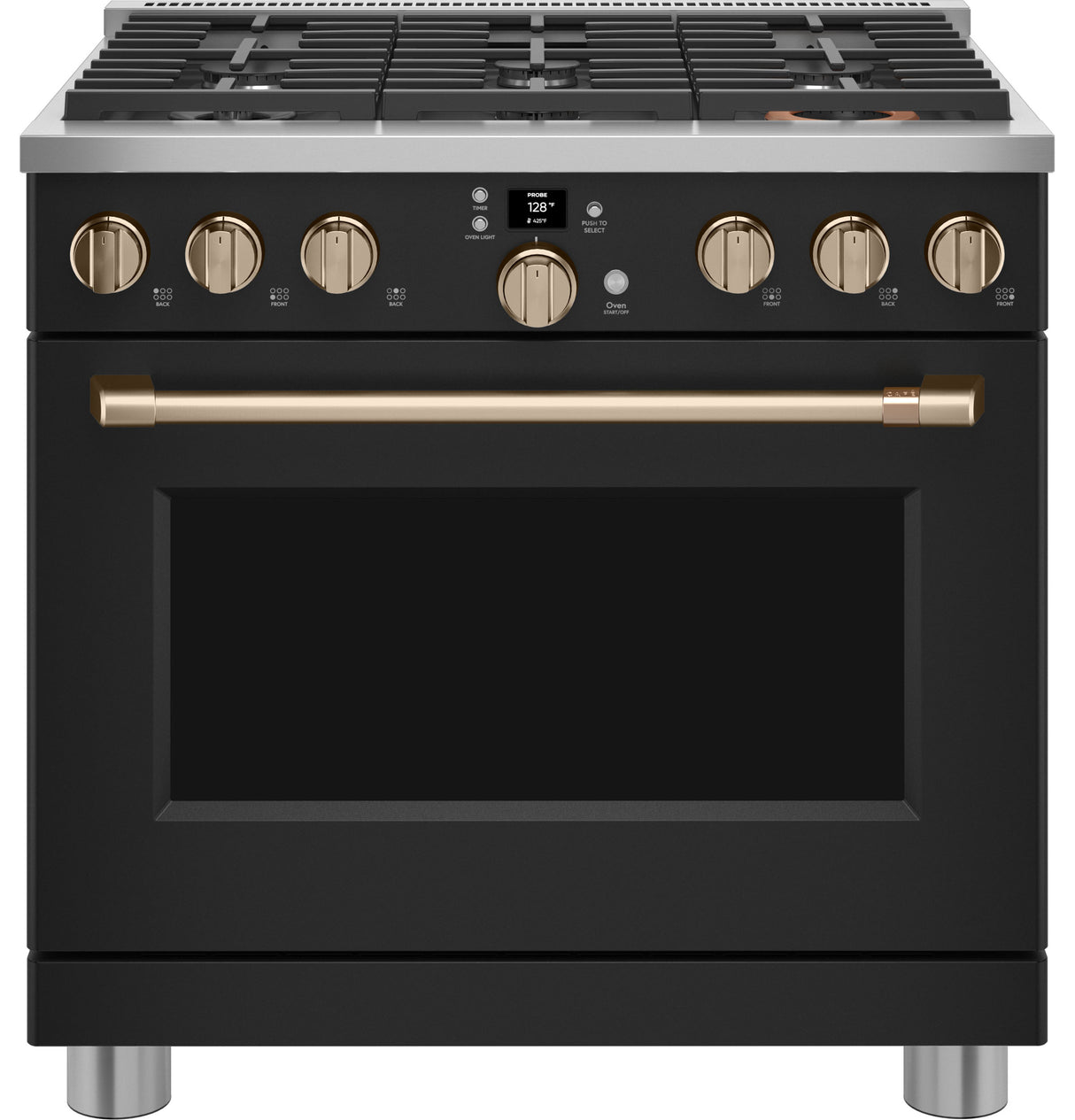 Caf(eback)(TM) 36" Smart All-Gas Commercial-Style Range with 6 Burners (Natural Gas) - (CGY366P3TD1)