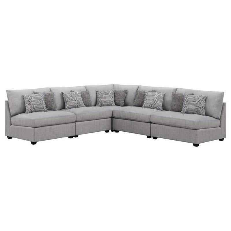 Cambria 5-piece Upholstered Modular Sectional Grey - (551511S5A)