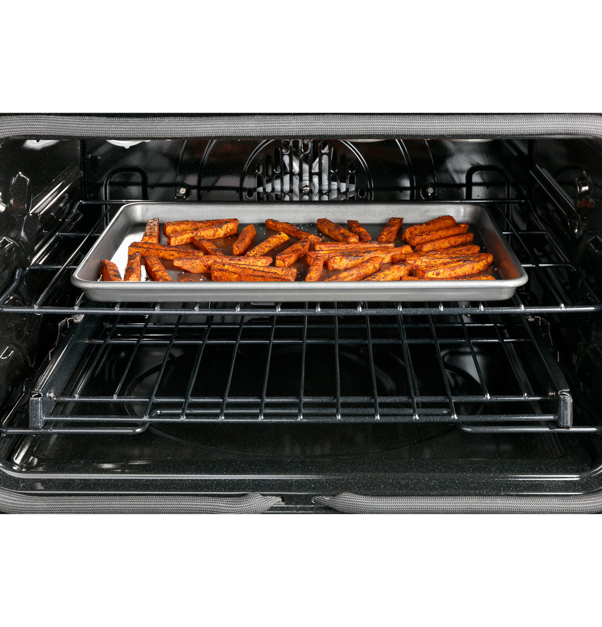 Caf(eback)(TM) 30" Smart Slide-In, Front-Control, Dual-Fuel, Double-Oven Range with Convection - (C2S950P2MS1)