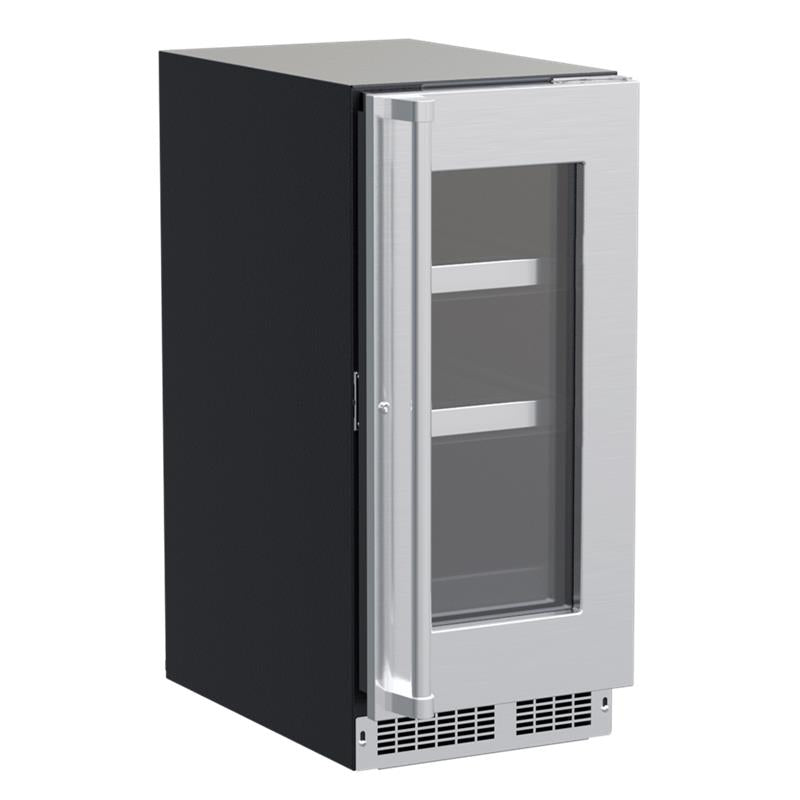 15-In Professional Built-In Beverage Center With Reversible Hinge with Door Style - Stainless Steel Frame Glass, Lock - Yes - (MPBV415SG31A)