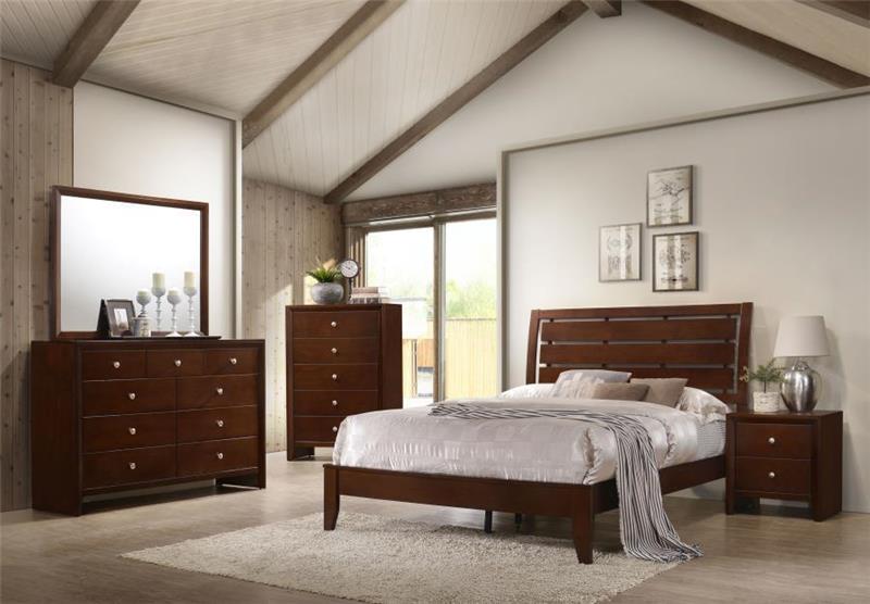 Serenity Rich Merlot Full Four-piece Bedroom Set - (201971FS4)