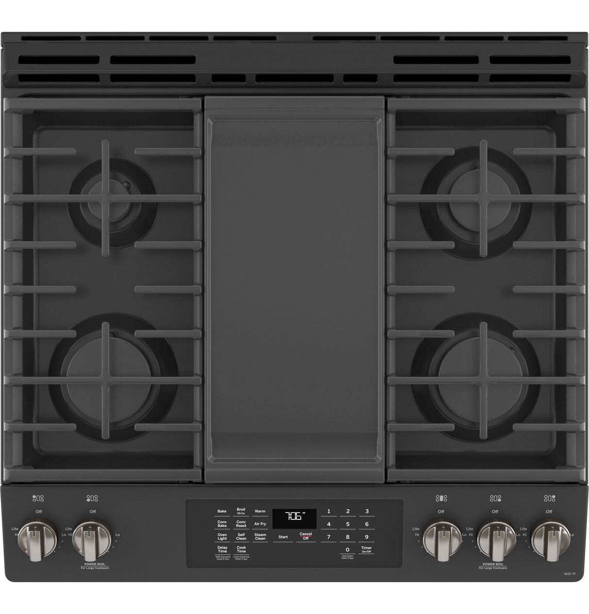 GE(R) 30" Slide-In Front-Control Convection Gas Range with No Preheat Air Fry - (JGS760FPDS)