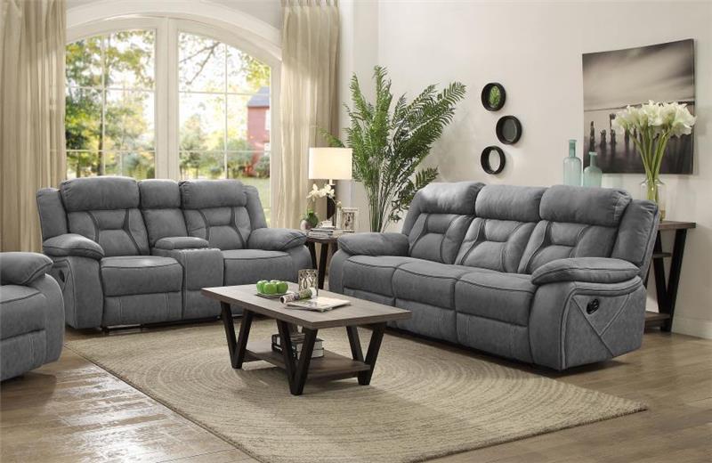 Houston Casual Stone Reclining Two-piece Living Room Set - (602261S2)