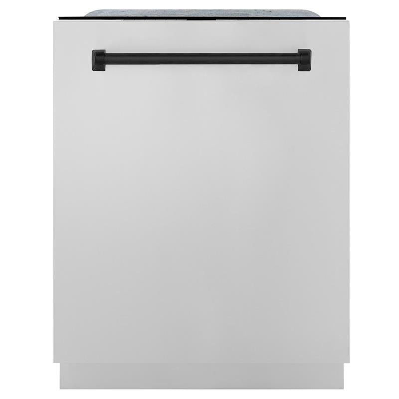 ZLINE Autograph Edition 24" 3rd Rack Top Touch Control Tall Tub Dishwasher in Stainless Steel with Accent Handle, 45dBa (DWMTZ-304-24) [Color: Matte Black] - (DWMTZ30424MB)