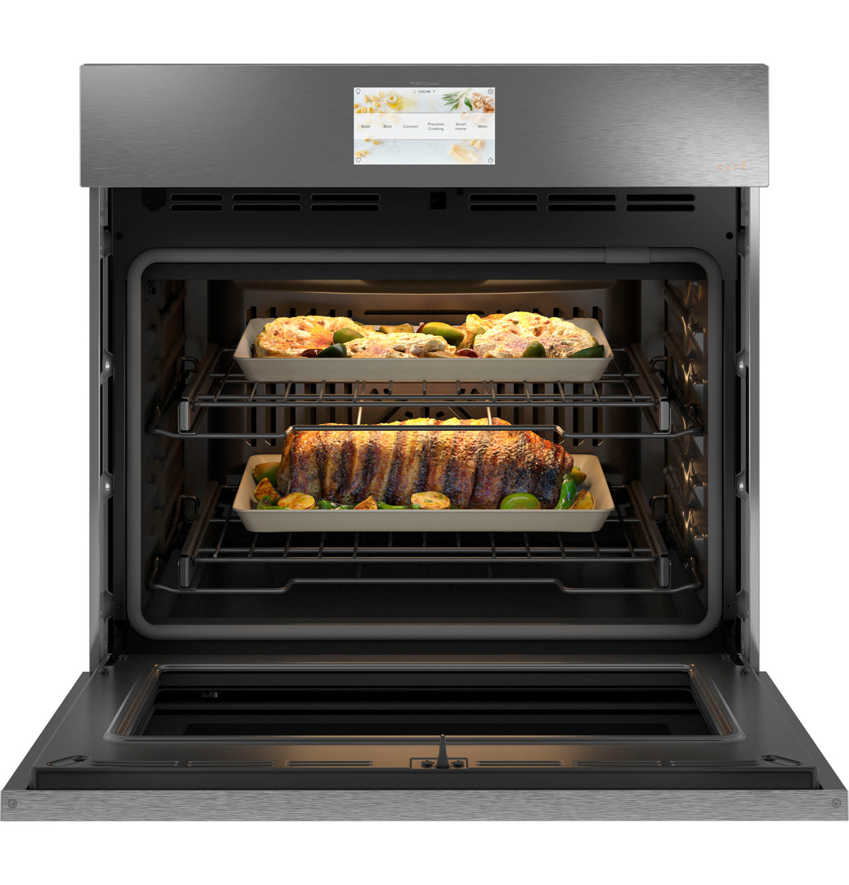 Caf(eback)(TM) 30" Smart Built-In Convection Single Wall Oven in Platinum Glass - (CTS90DM2NS5)