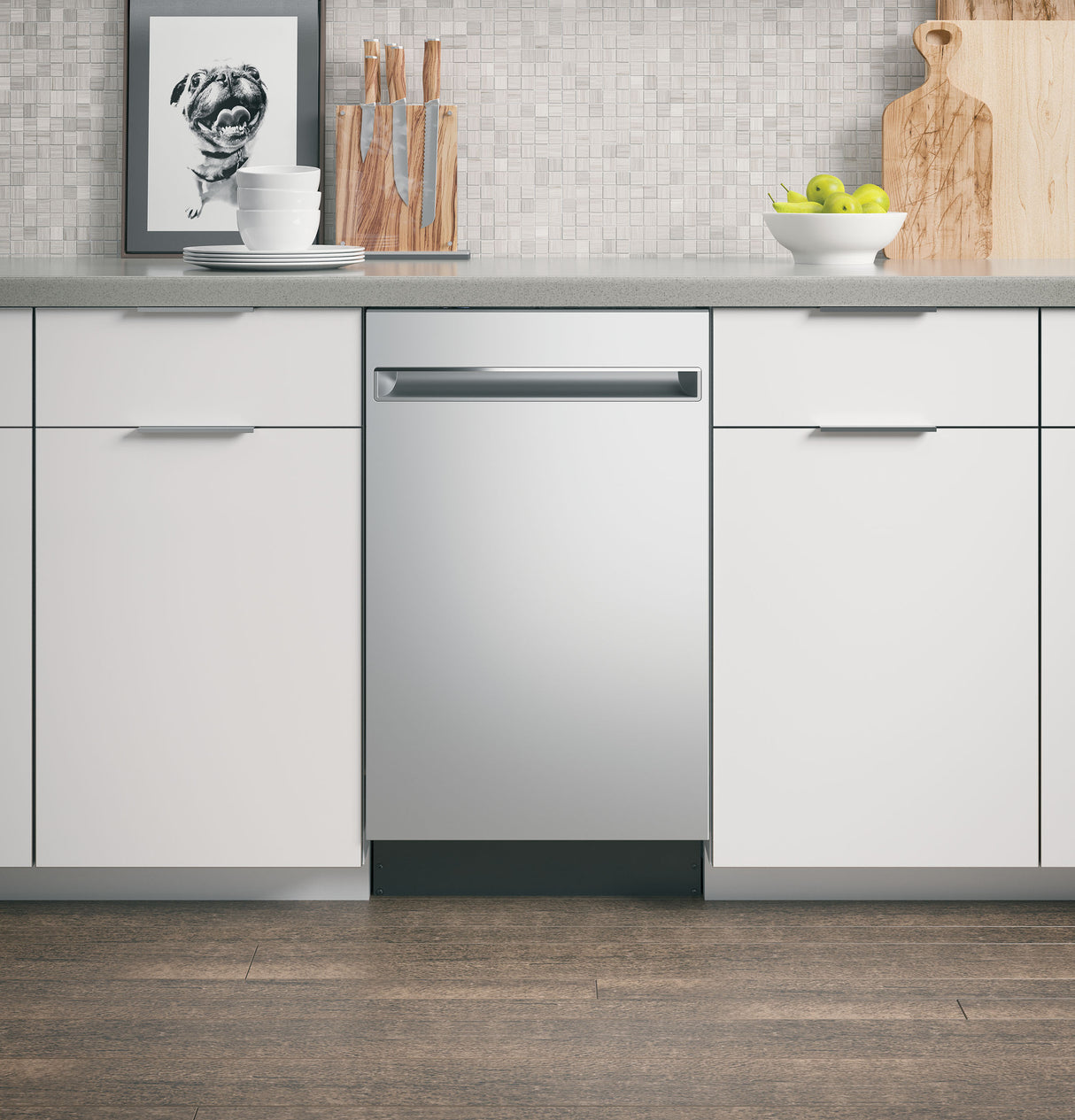 GE Profile(TM) ENERGY STAR(R) 18" ADA Compliant Stainless Steel Interior Dishwasher with Sanitize Cycle - (PDT145SSLSS)