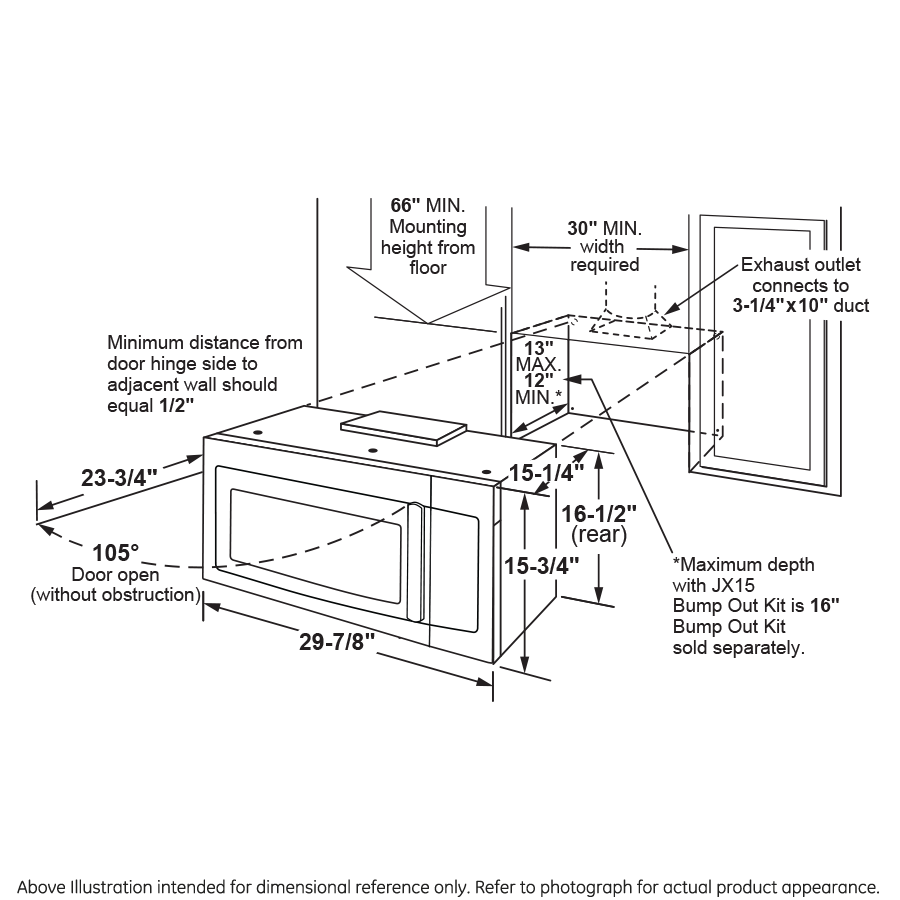 GE(R) 1.6 Cu. Ft. Over-the-Range Microwave Oven - (JVM3160DFBB)