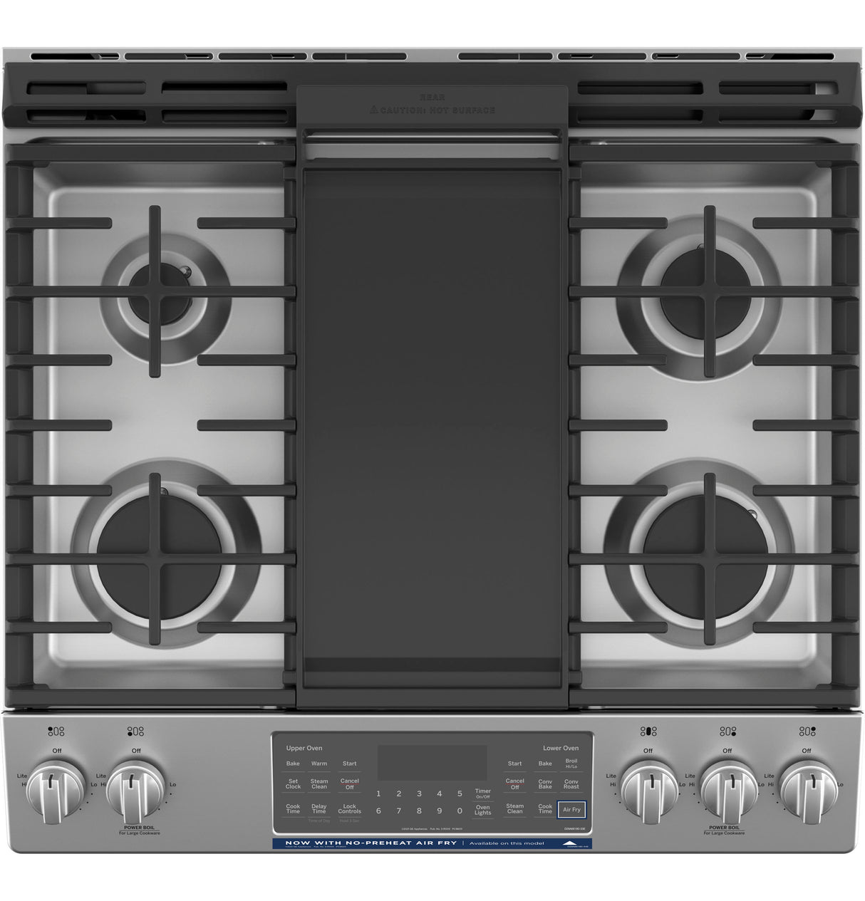 GE(R) 30" Slide-In Front Control Gas Double Oven Range - (JGSS86SPSS)