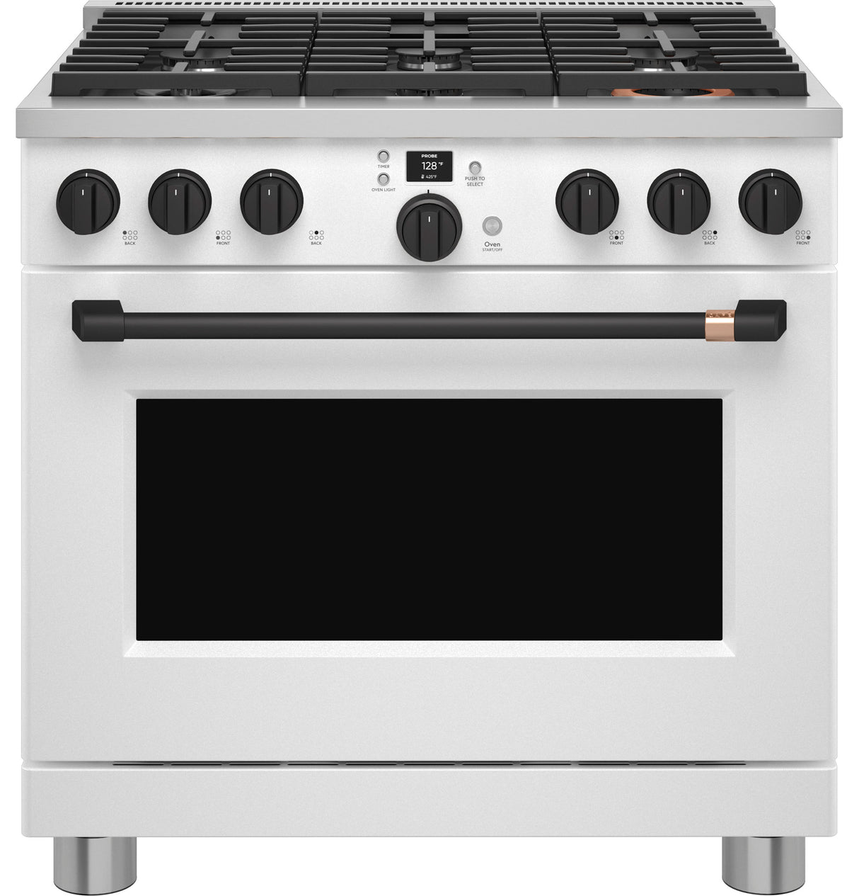 Caf(eback)(TM) 36" Smart Dual-Fuel Commercial-Style Range with 6 Burners (Natural Gas) - (C2Y366P4TW2)
