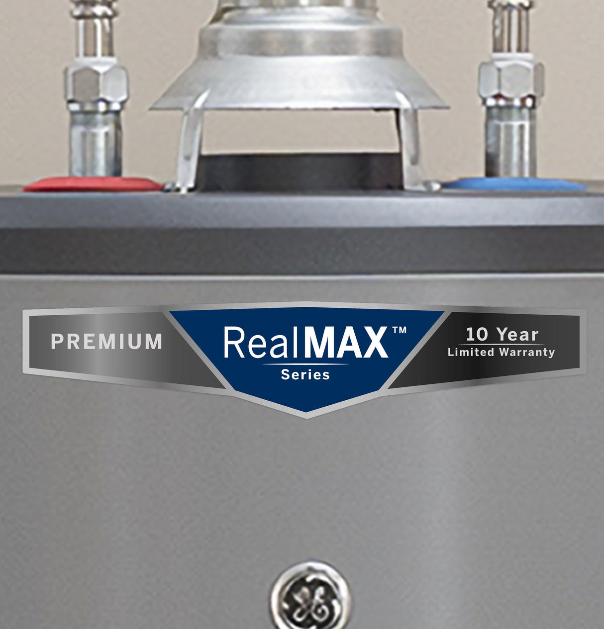 GE RealMAX Premium 40-Gallon Short Natural Gas Atmospheric Water Heater - (GG40S10BXR)