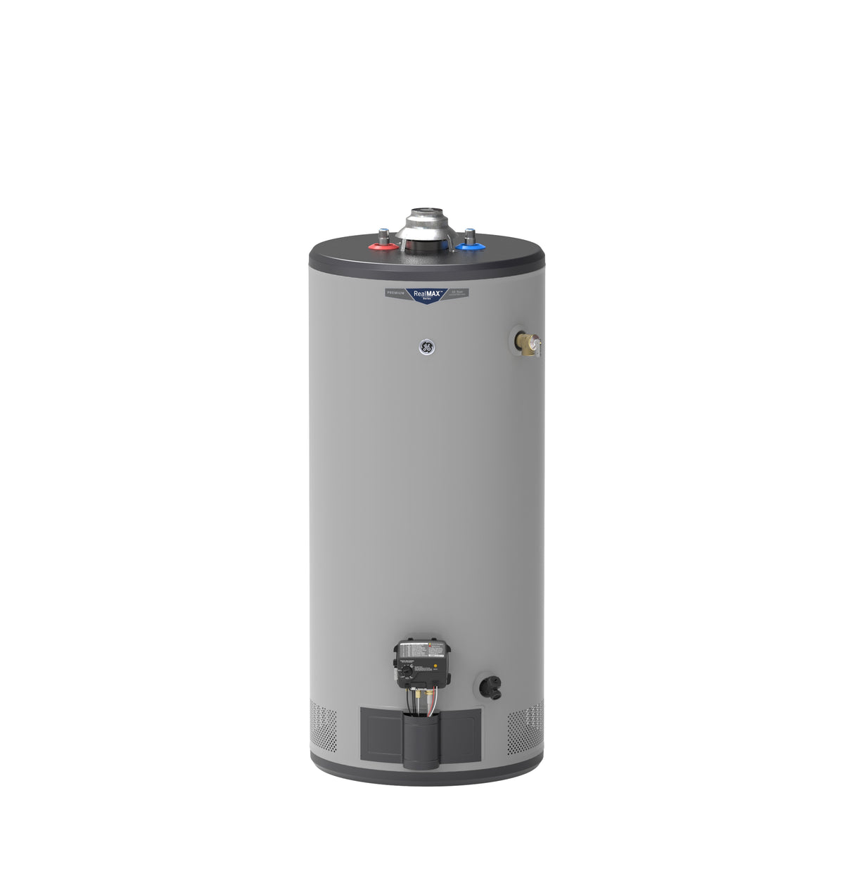 GE RealMAX Premium 40-Gallon Short Natural Gas Atmospheric Water Heater - (GG40S10BXR)