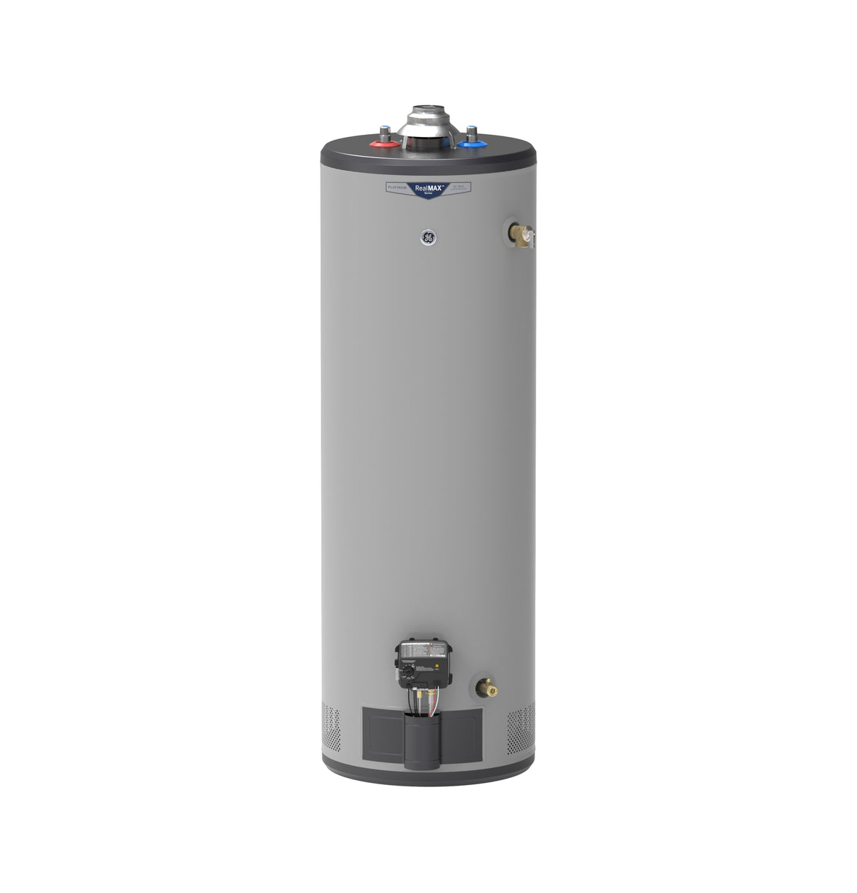 GE RealMAX Platinum 40-Gallon Tall Natural Gas Atmospheric Water Heater - (GG40T12BXR)