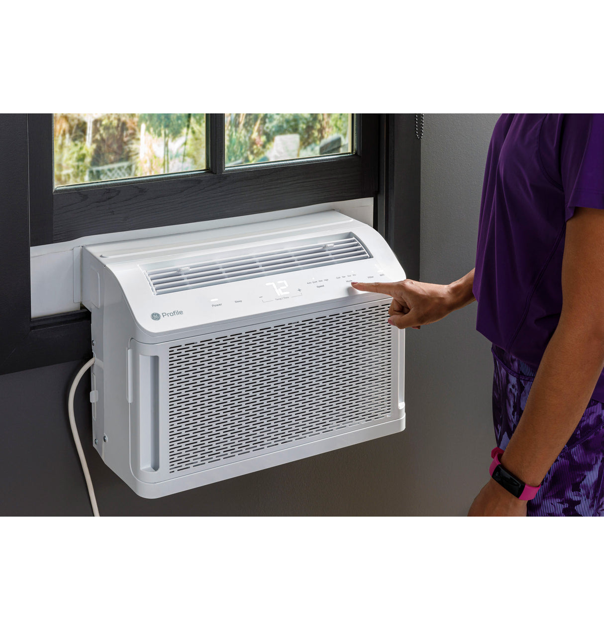 GE Profile ClearView(TM) 8,300 BTU Smart Ultra Quiet Window Air Conditioner for Medium Rooms up to 350 sq. ft. - (AHTT08BC)
