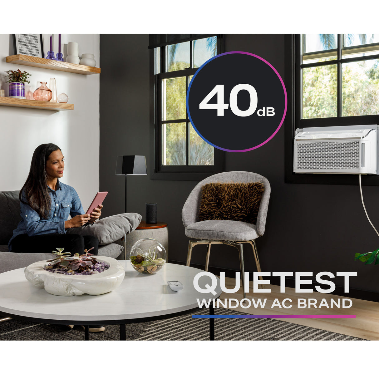 GE Profile(TM) 6,200 BTU Smart Ultra Quiet Window Air Conditioner for Small Rooms up to 250 sq. ft. - (PHC06LY)