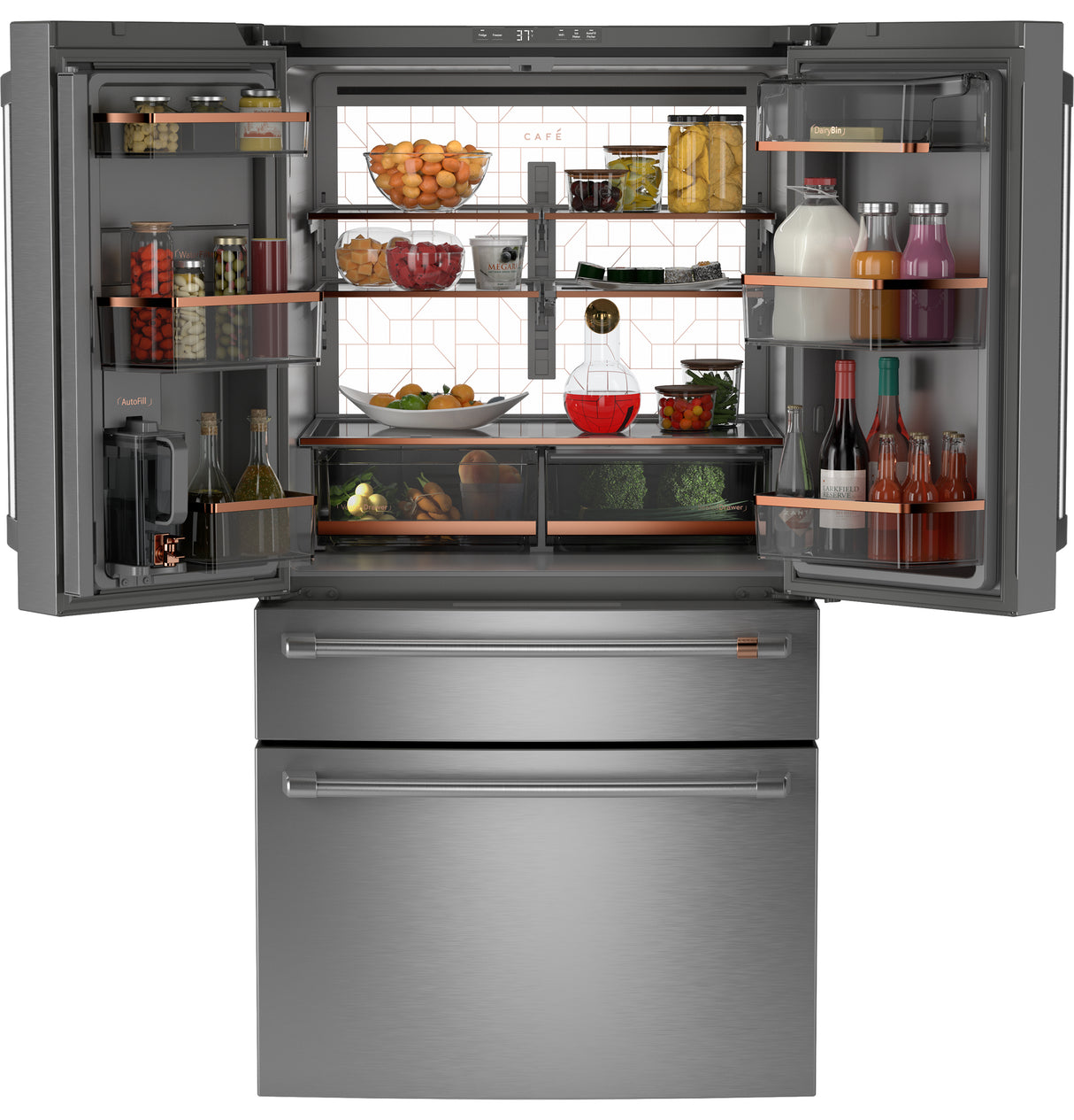 Caf(eback)(TM) ENERGY STAR(R) 28.7 Cu. Ft. Smart 4-Door French-Door Refrigerator With Dual-Dispense AutoFill Pitcher - (CGE29DP2TS1)