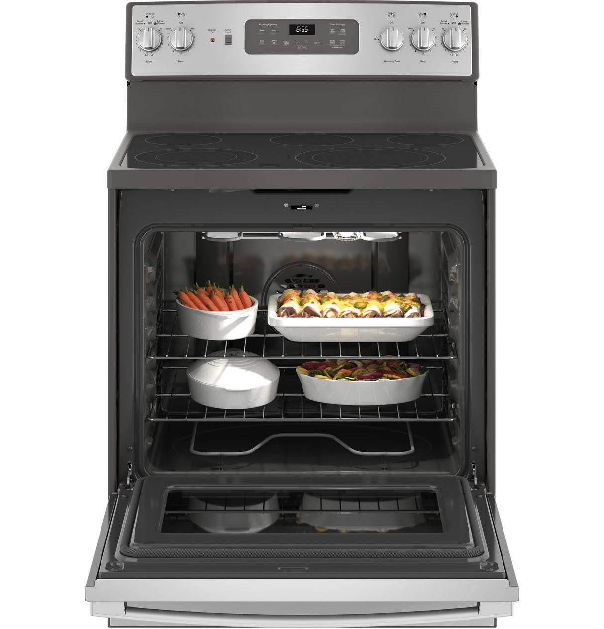GE(R) 30" Free-Standing Electric Convection Range - (JB655SKSS)