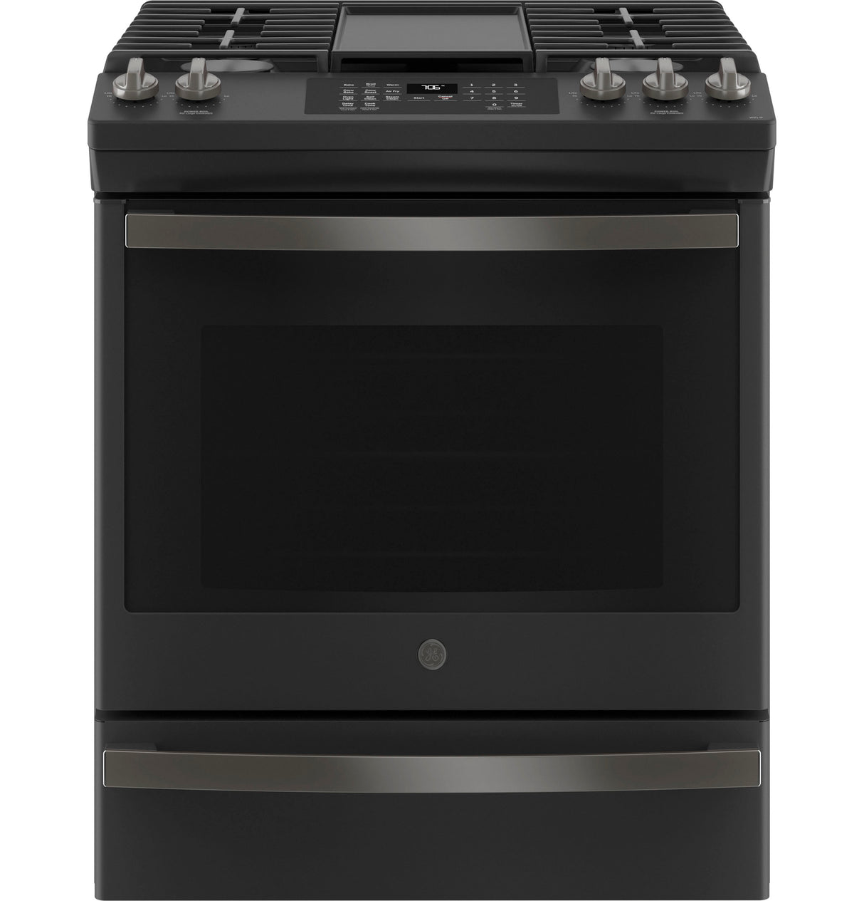 GE(R) 30" Slide-In Front-Control Convection Gas Range with No Preheat Air Fry - (JGS760FPDS)